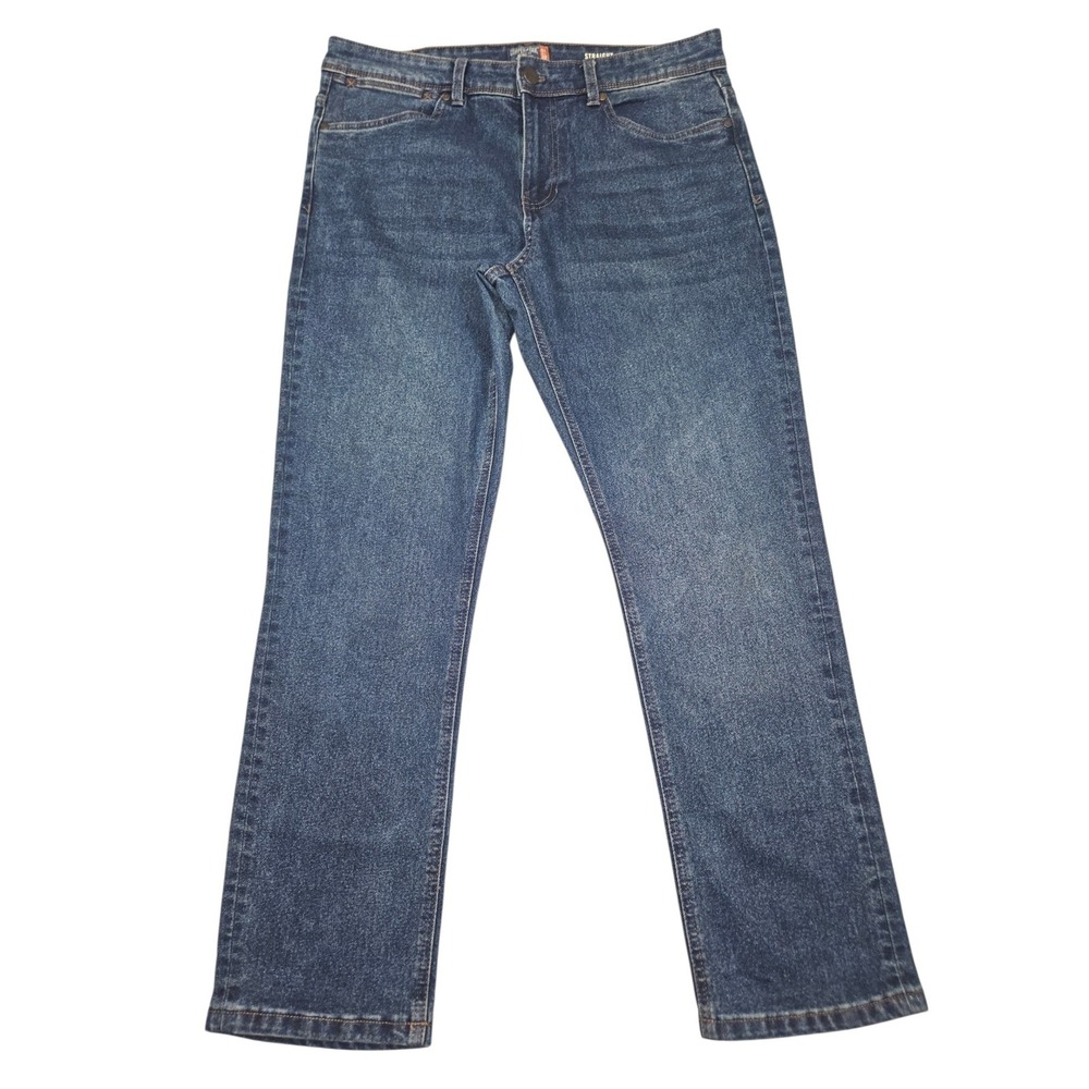 Copper & Oak Straight Leg Denim Jeans Medium Wash Sz 34x29
